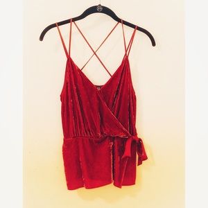 Express velvet party top